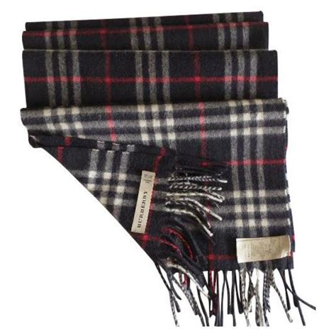 navy blue burberry scarf.